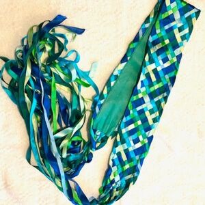Vintage Dolce and Gabanna ribbon and leather boho belt